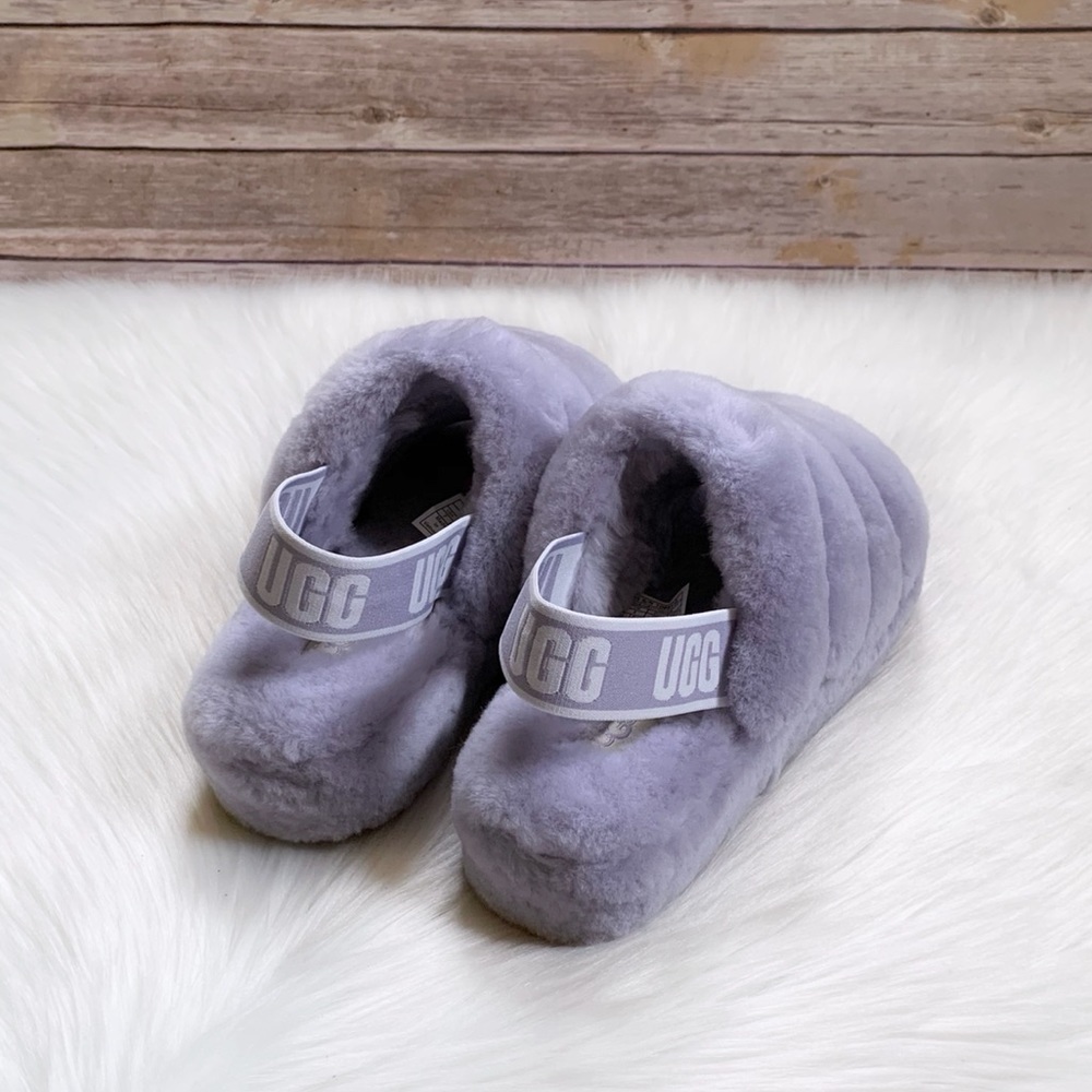 UGG Fluff Yeah Slides In June Gloom - Picture 4 of 7